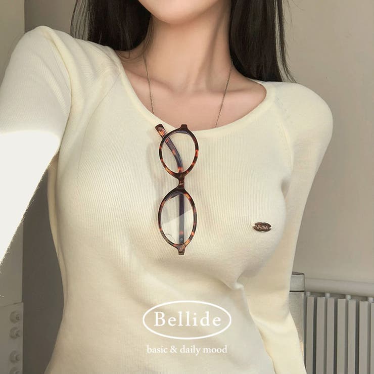 アイボリー | ティルダ、ラウンドラグランニット nt1297 | BEIDELLI