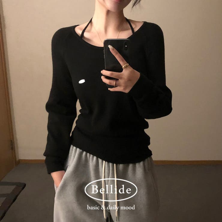 ブラック | ティルダ、ラウンドラグランニット nt1297 | BEIDELLI