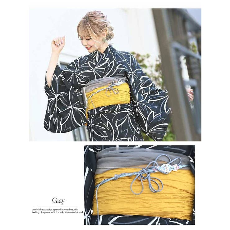 浴衣 シンプル モノトーン | Ryuyu | 詳細画像3 