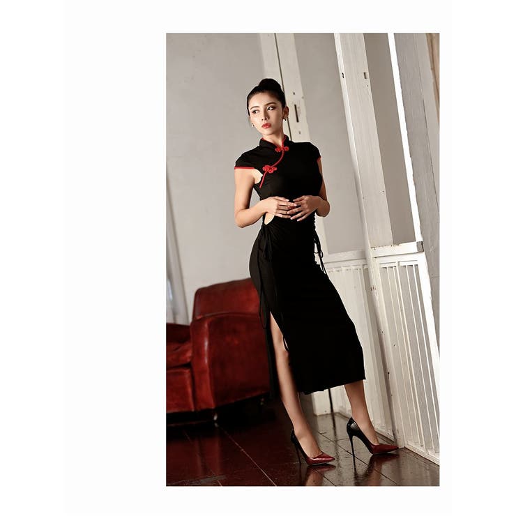 ブラック | ワンピース キャバドレス チャイナ | Ryuyu