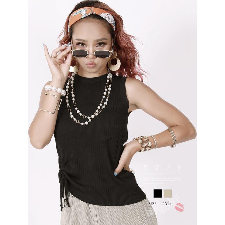 キャミソール タンクトップ ドロスト | bombshell | 詳細画像1 