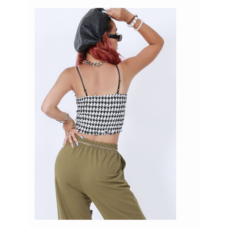 キャミソール タンクトップ 千鳥格子 | bombshell | 詳細画像3 