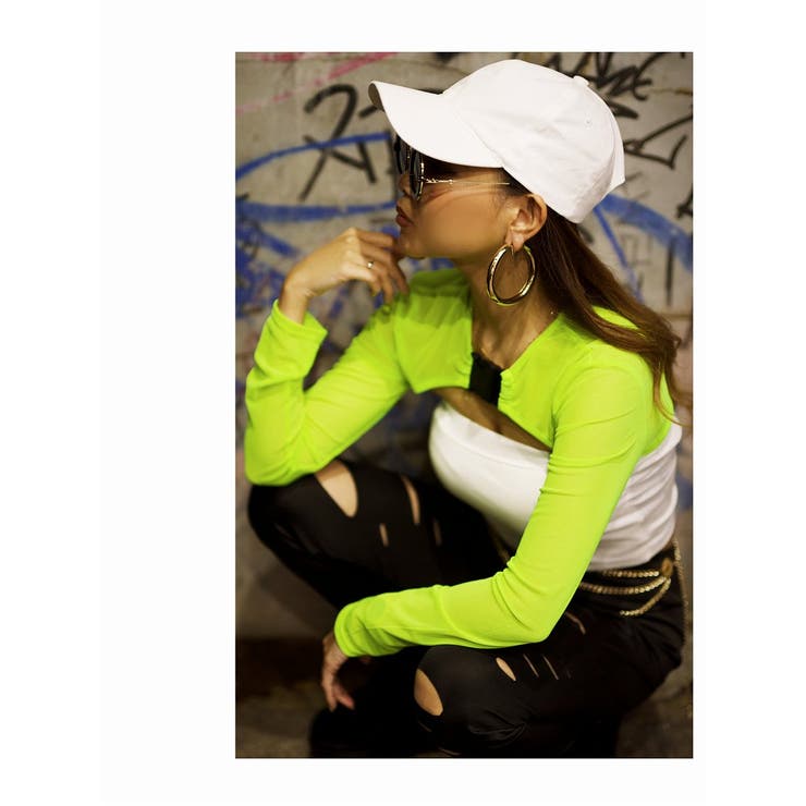 イエロー | トップス 長袖 ヒョウ柄 | bombshell