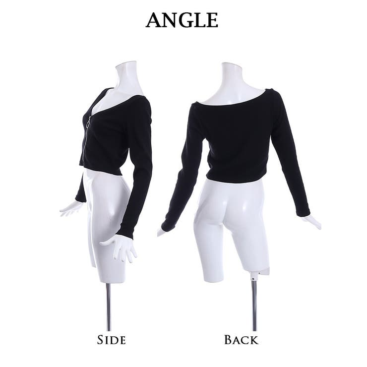 長袖カットソー ジッパー ショート丈 | bombshell | 詳細画像8 