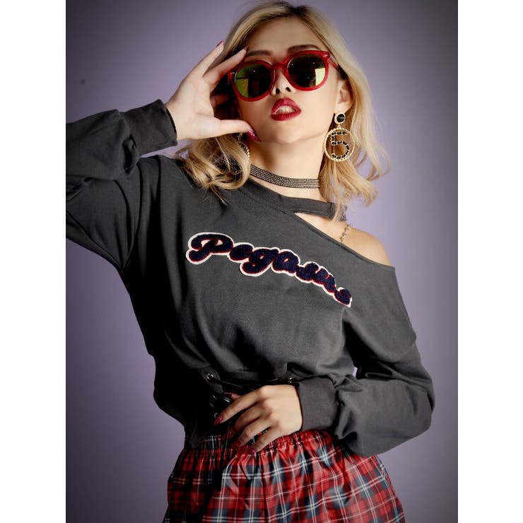 グレー | パーカー トレーナー ワンショル | bombshell