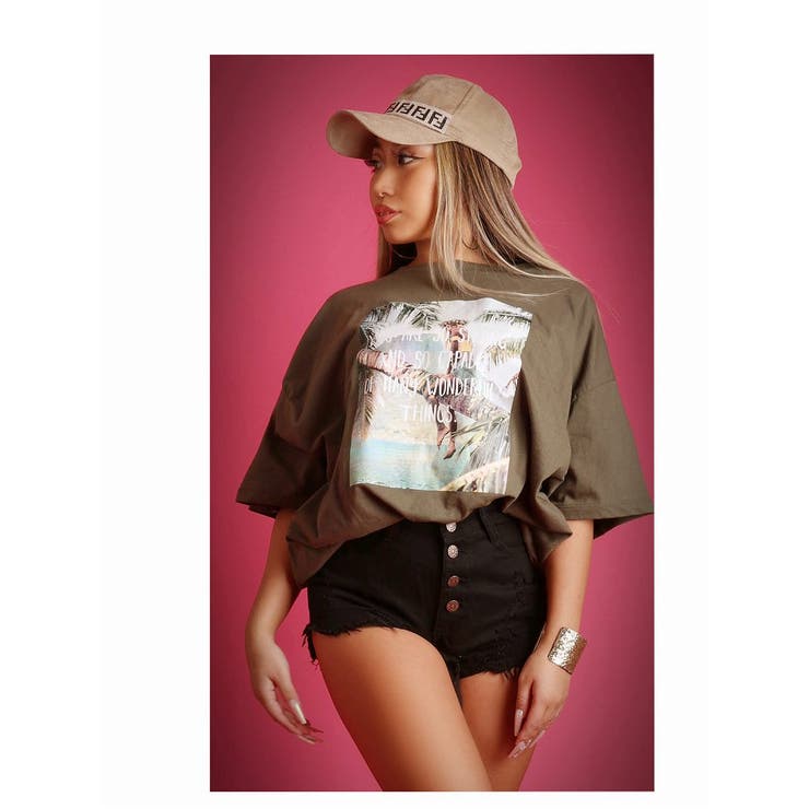 半袖Tシャツ オーバーサイズ フォトプリント | bombshell | 詳細画像5 