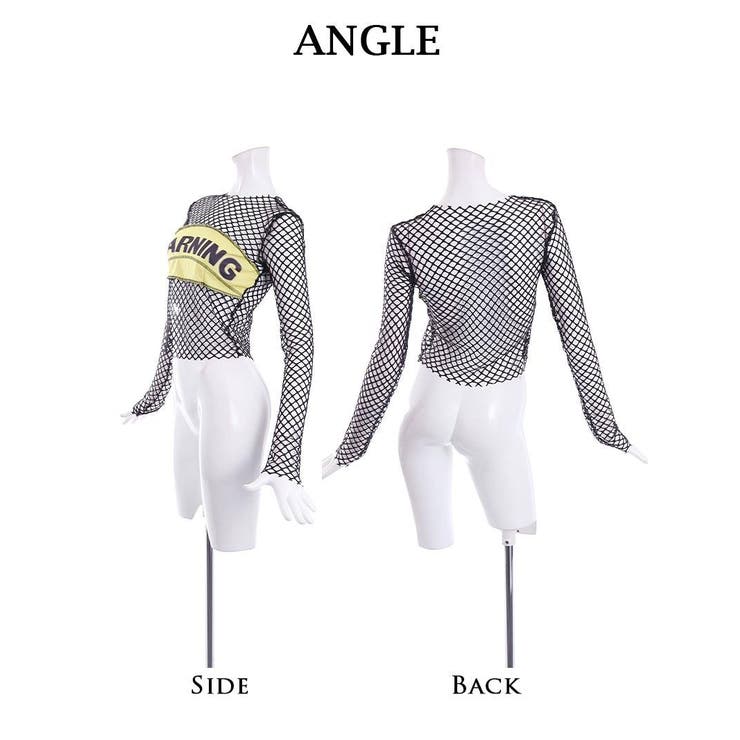 長袖カットソー メッシュ トップス | bombshell | 詳細画像8 