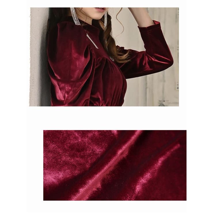 キャバドレス ミニ 袖付き | Ryuyu | 詳細画像3 