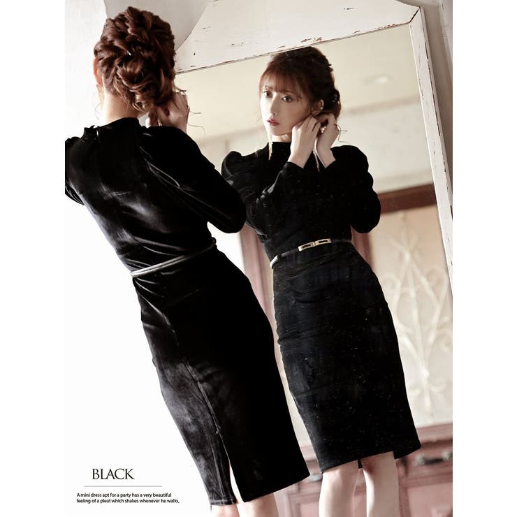 キャバドレス ミニ 袖付き | Ryuyu | 詳細画像12 