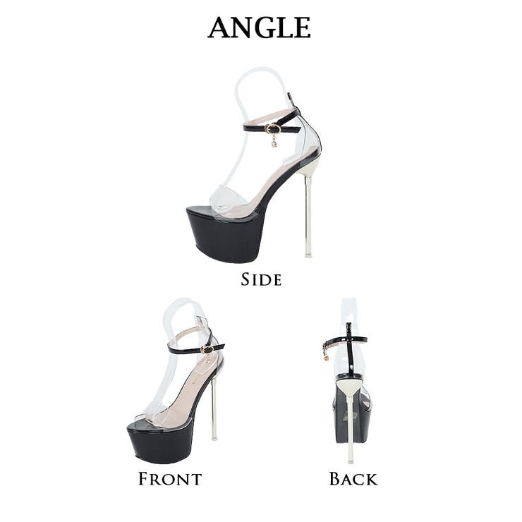 サンダル ヒール 黒 | Ryuyu | 詳細画像5 