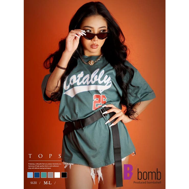半袖Tシャツ ビッグロゴ オーバーサイズ | bombshell | 詳細画像1 