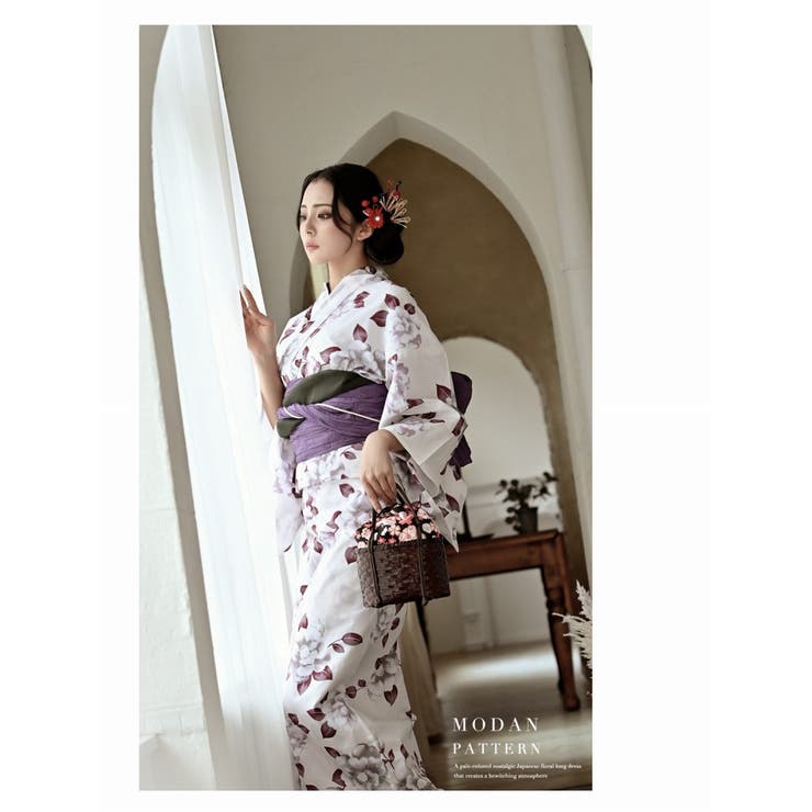 浴衣 白 牡丹柄 | Ryuyu | 詳細画像6 