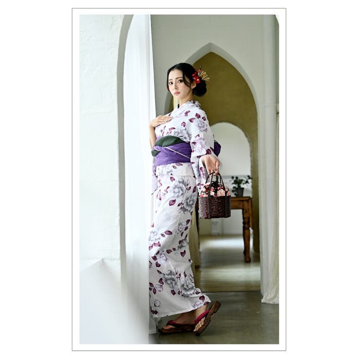 浴衣 白 牡丹柄 | Ryuyu | 詳細画像8 