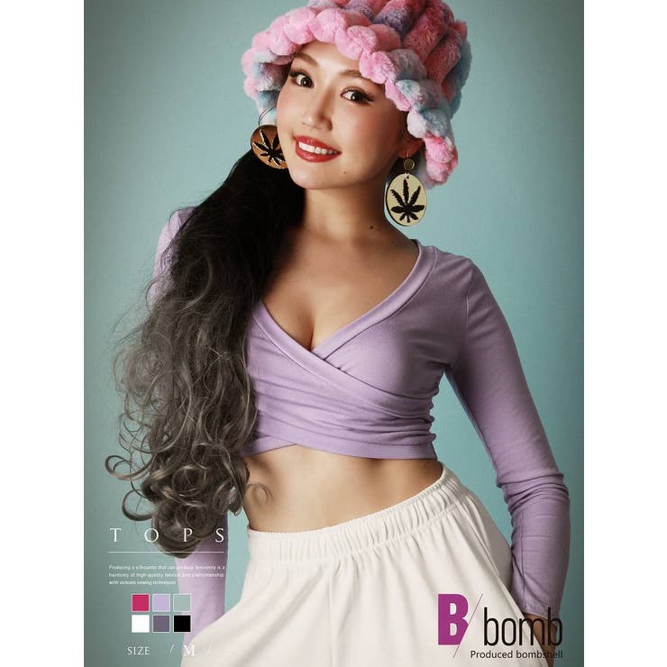 長袖カットソー カットソー 短丈 | bombshell | 詳細画像1 