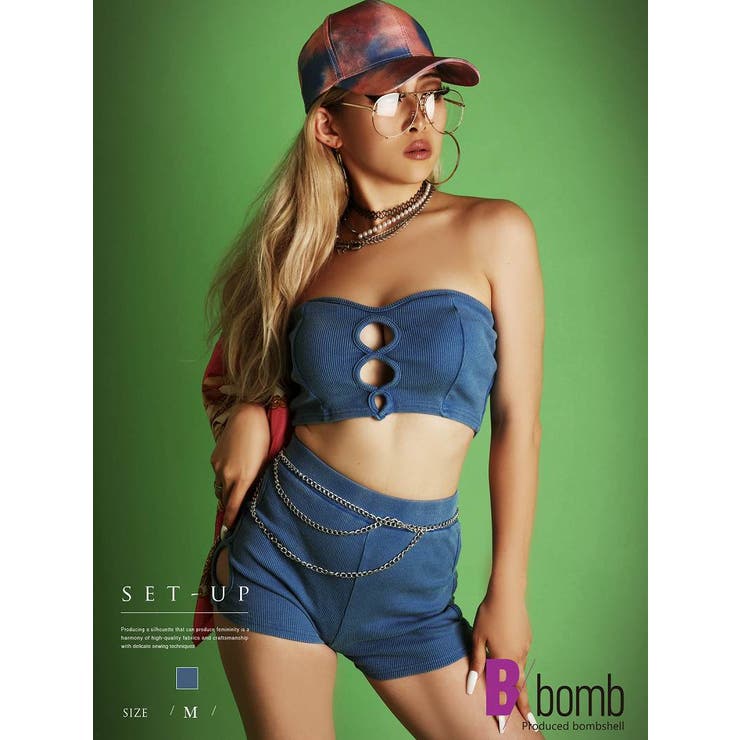 セットアップ デニム風 ストレッチ | bombshell | 詳細画像1 