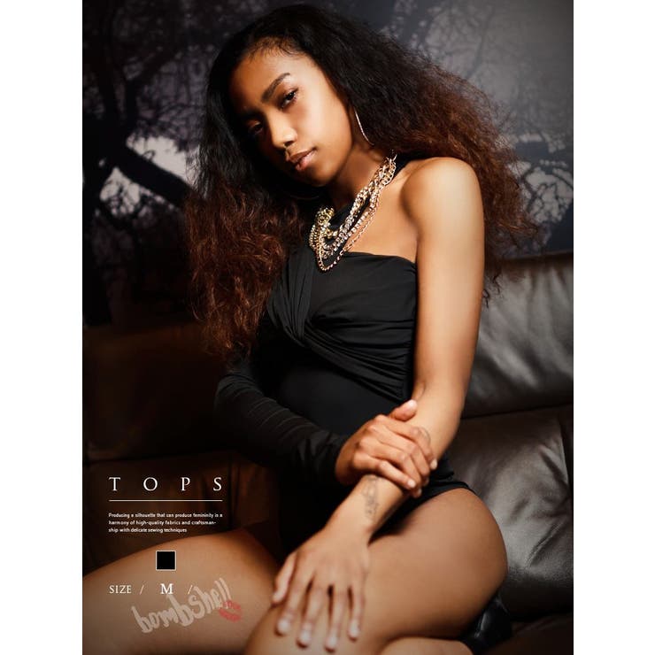 レオタード アシンメトリー ブラック | bombshell | 詳細画像1 