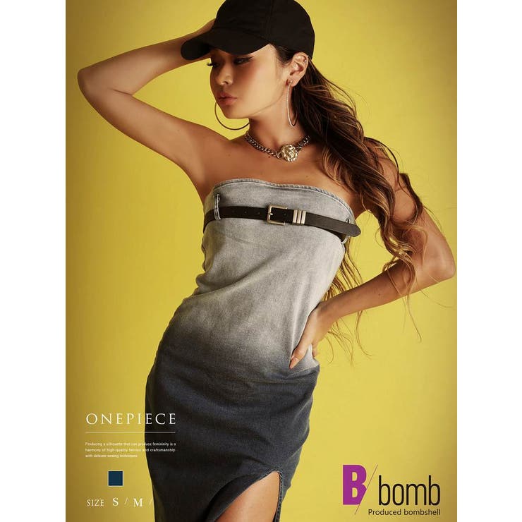 デニムワンピース ベアワンピース ベア | bombshell | 詳細画像1 