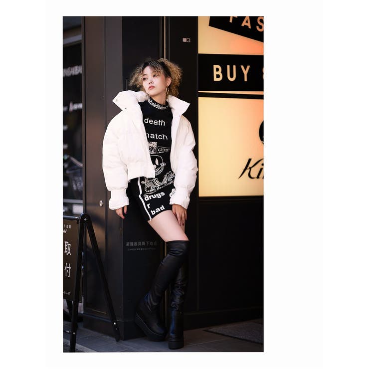 ワンピース ロゴプリント スリット | bombshell | 詳細画像2 