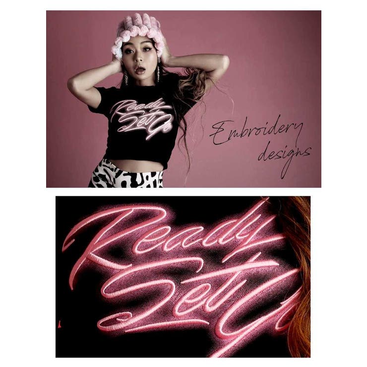 半袖Tシャツ ショート丈 ラウンドネッククロップド丈 | bombshell | 詳細画像3 