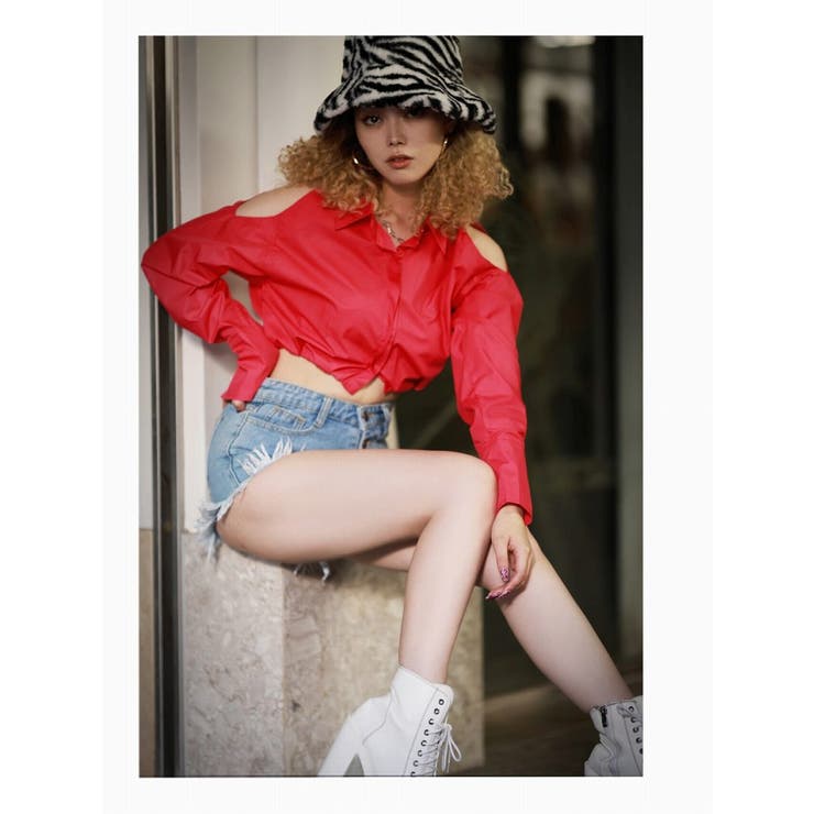 ピンク | シャツ へそ出し 長袖 | bombshell