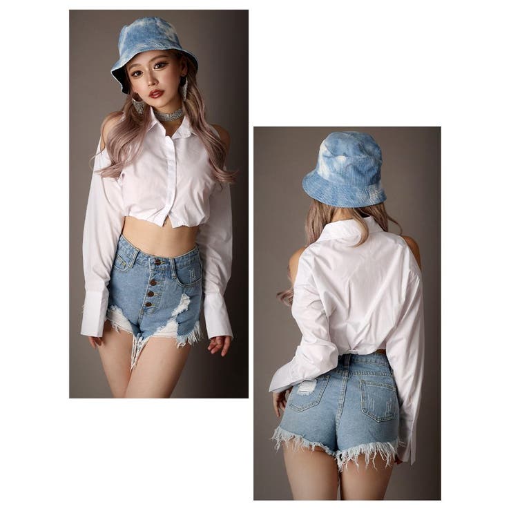 シャツ へそ出し 長袖 | bombshell | 詳細画像14 