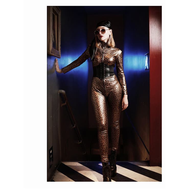 レオパード | オールインワンサロペット レオパード 全身スーツ | bombshell