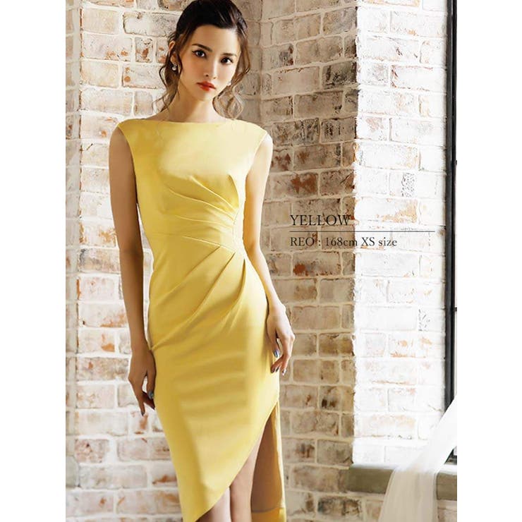 イエロー | キャバドレス ミニ 膝丈 | Ryuyu