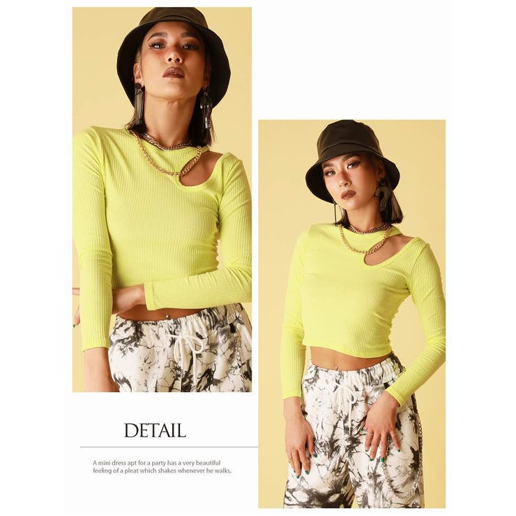 長袖カットソー お腹見せ カットソー | bombshell | 詳細画像9 