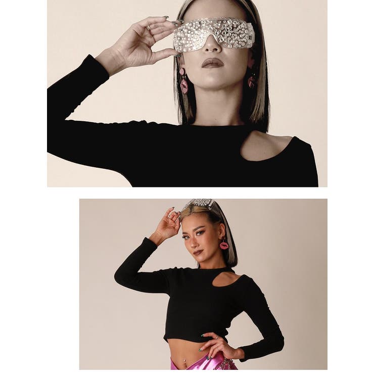 長袖カットソー お腹見せ カットソー | bombshell | 詳細画像10 