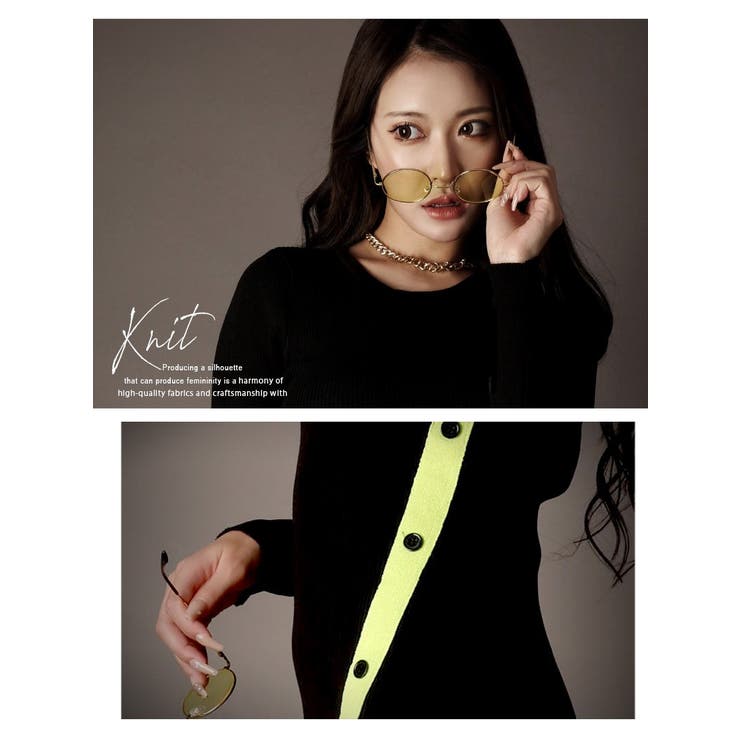 ワンピース スリット イエロー | bombshell | 詳細画像3 