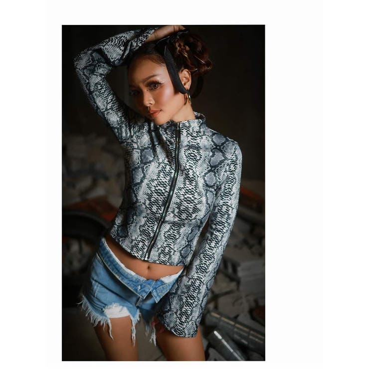 グレー | 長袖カットソー パイソン 長袖 | bombshell