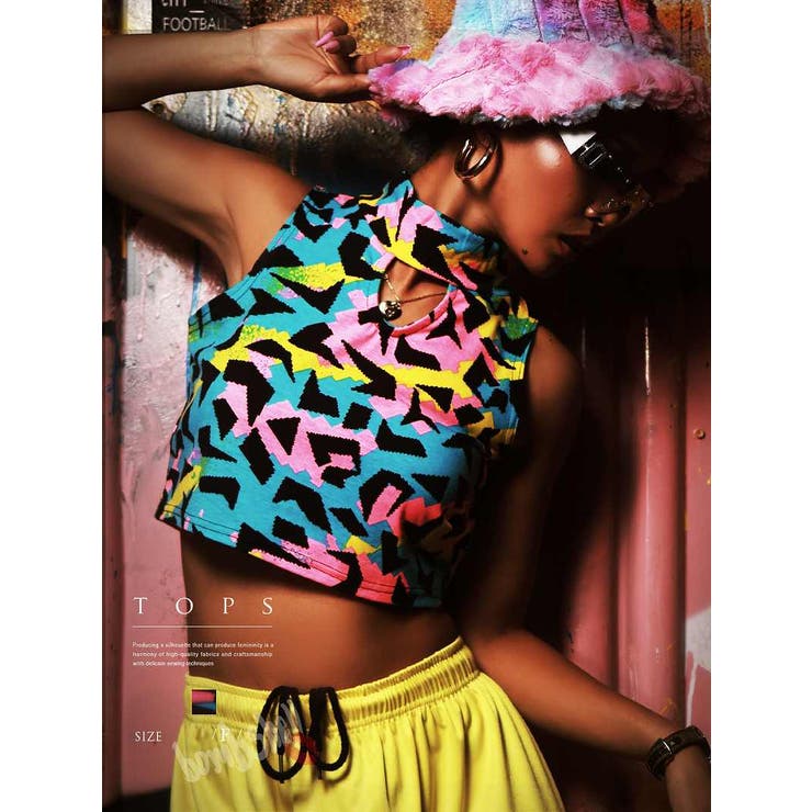 マルチ | キャミソール タンクトップ 派手柄 | bombshell