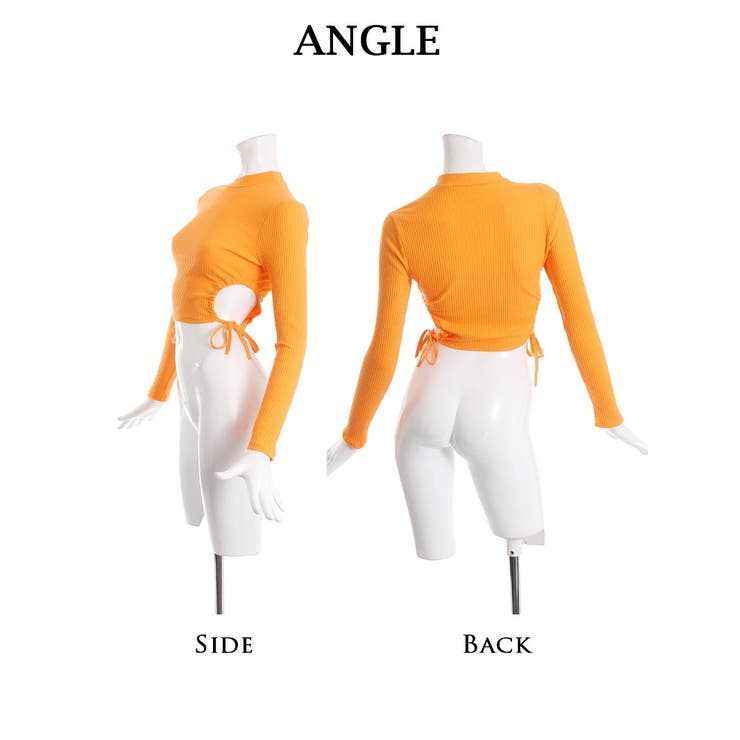 半袖カットソー リブニット サイドカット | bombshell | 詳細画像11 