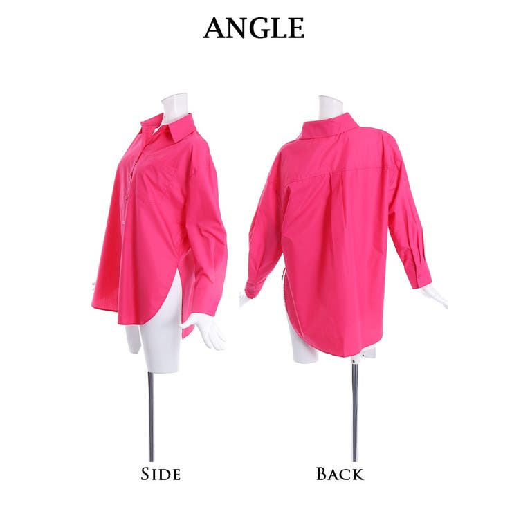 シャツ サイドスリット 長袖 | bombshell | 詳細画像15 