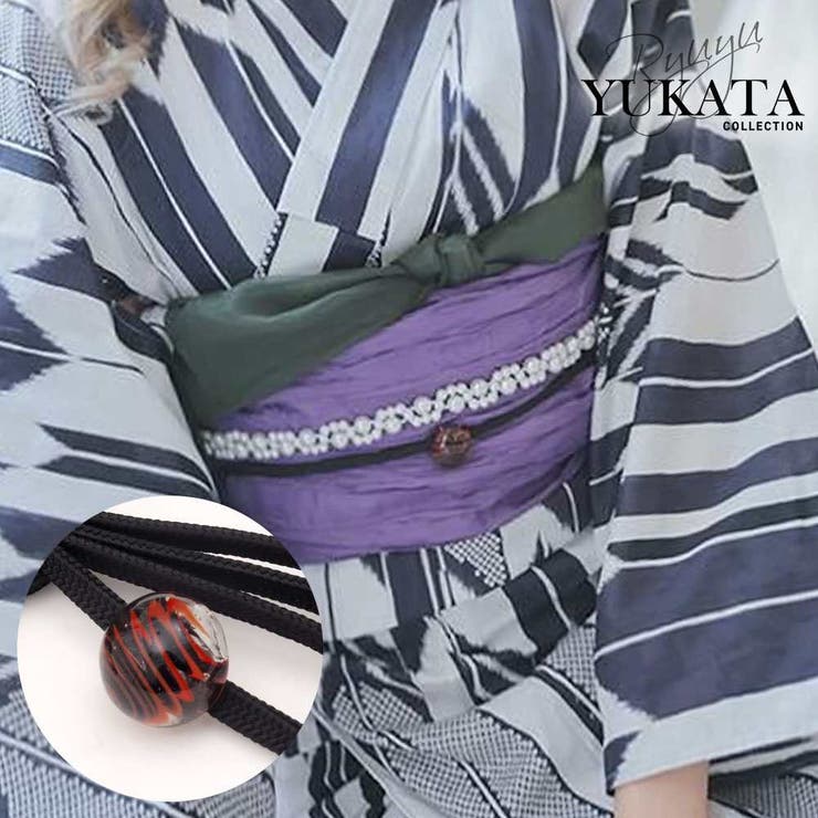 ブラック | 浴衣 とんぼ玉 飾り紐 | Ryuyu