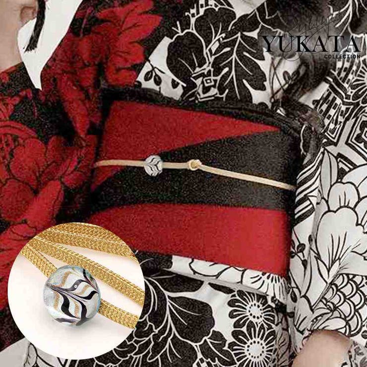 ゴールド | 浴衣 とんぼ玉 飾り紐 | Ryuyu