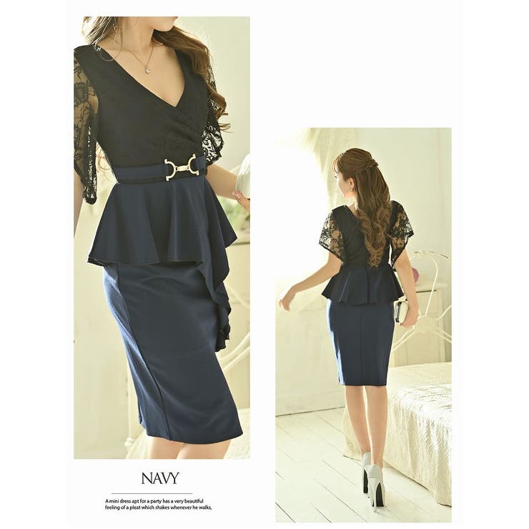 キャバドレス ミニ ブラックレース | Ryuyu | 詳細画像7 