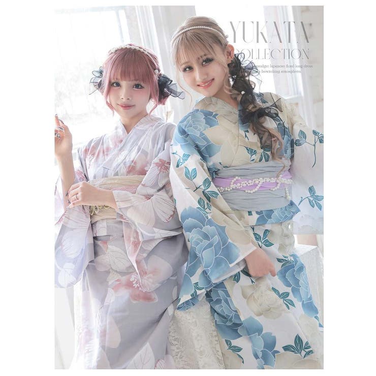 品質一番の 浴衣 グレー 大人かわいい[品番：RV000011705]｜Ryuyu（リューユ 着物・浴衣