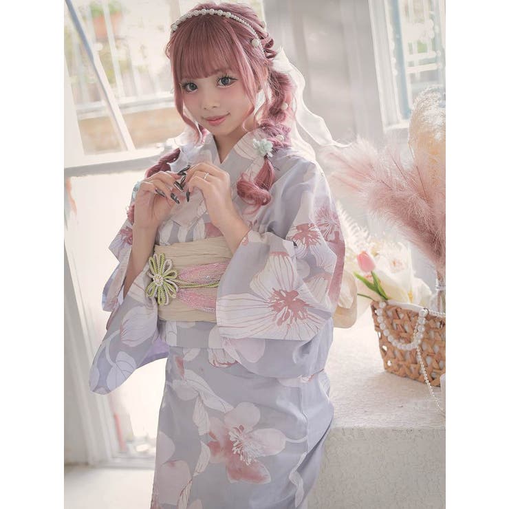 ファッション通販 浴衣 大人かわいい[品番：RV000011705]｜Ryuyu（リューユ グレー 着物・浴衣