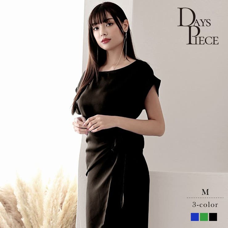 ブラック | ワンピース キャバドレス ラップワンピース | Ryuyu