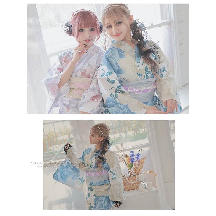 出産祝い 浴衣 花柄 大柄[品番：RV000011720]｜Ryuyu（リューユ）の 着物・浴衣