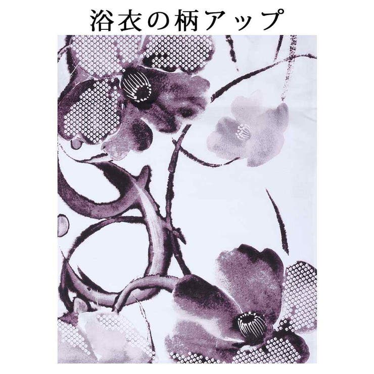 浴衣 墨絵 花柄 | Ryuyu | 詳細画像15 