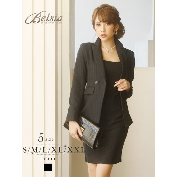 ブラック | キャバスーツ ストライプ テーラード | Rvate