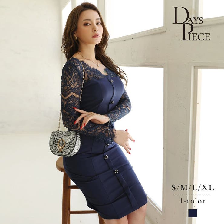 ネイビー | ワンピース キャバドレス レース | Ryuyu