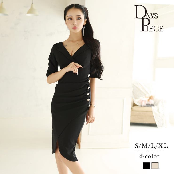 ブラック | ワンピース キャバドレス セレブ | Ryuyu