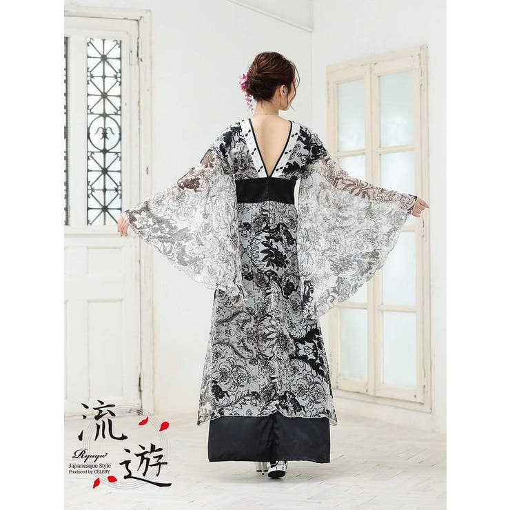 キャバ ドレス vanity ME.花魁ドレス XL キャバドレス 和柄 花魁ドレス[品番：RV000007113]｜Ryuyu（リューユ