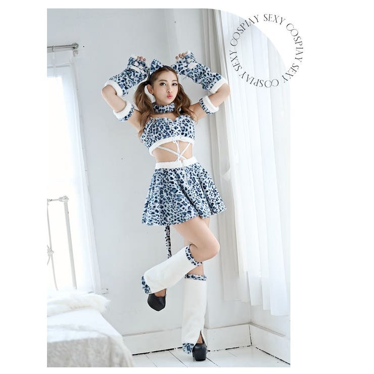 グレー | コスプレ レオパード ヒョウ柄 | Ryuyu