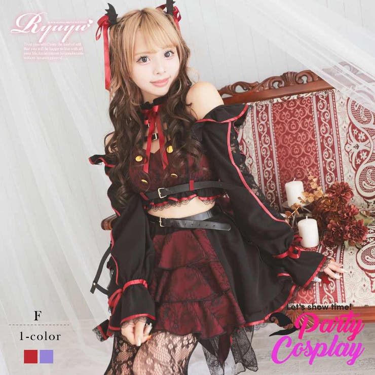 レッド | コスプレ 袖付き ロリータ | Ryuyu