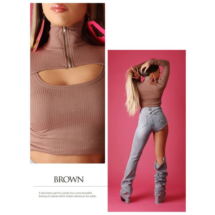 長袖カットソー 谷間見せ 長袖カットソー | bombshell | 詳細画像10 