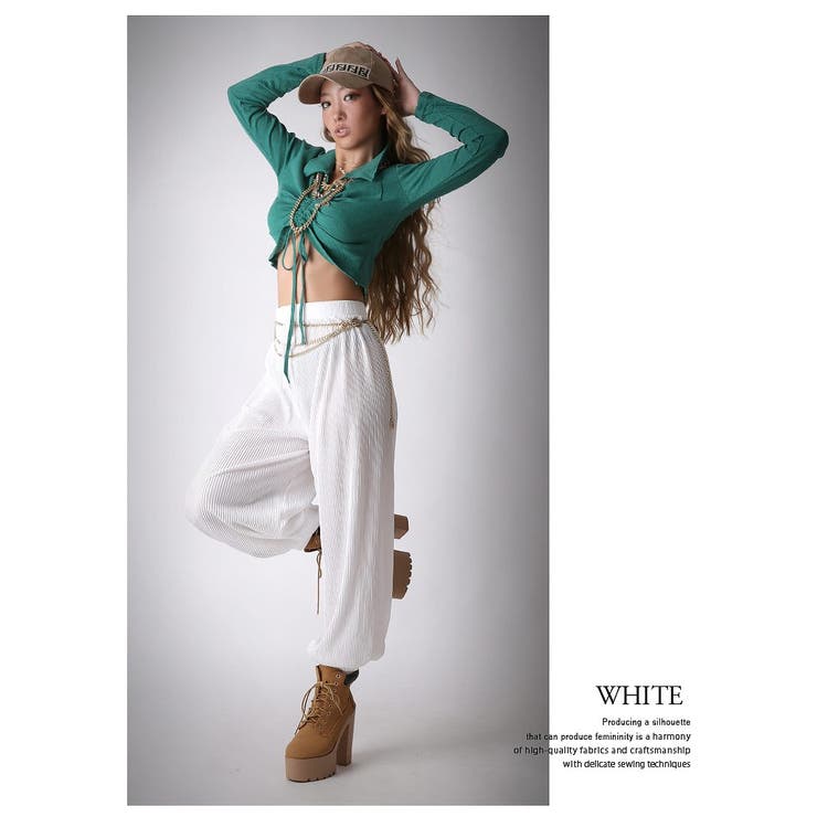 ホワイト | パンツ サルエルパンツ ロングパンツ | bombshell